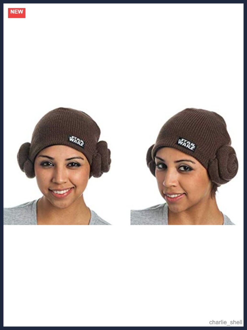 Star Wars Princess Leia Buns Knit Beanie Hat Costume Accessory